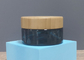 recipientes do bálsamo de bordo de 5grams Amber Glass Cosmetic Jar Glass com a tampa de bambu do parafuso